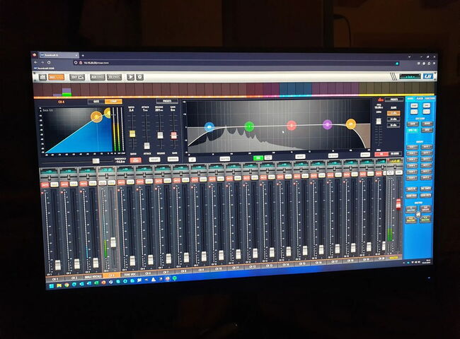 Digitale Anzeige eines Mischpultes